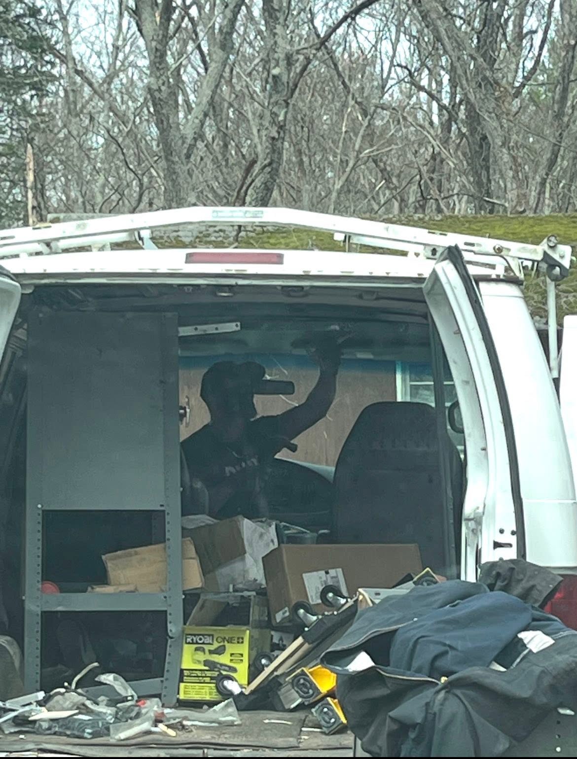 Mobile service vehicle stocked for roadside assistance calls